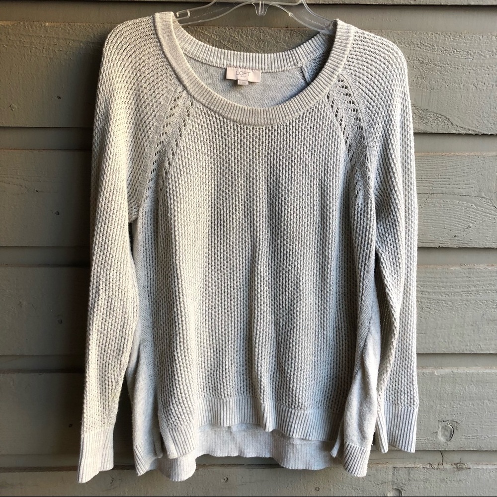 Loft Gray Knit Sweater